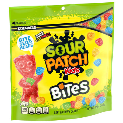 SOUR PATCH KIDS Bites Soft & Chewy Candy, 12 oz – Parent-Approved Lunchbox Treat for School