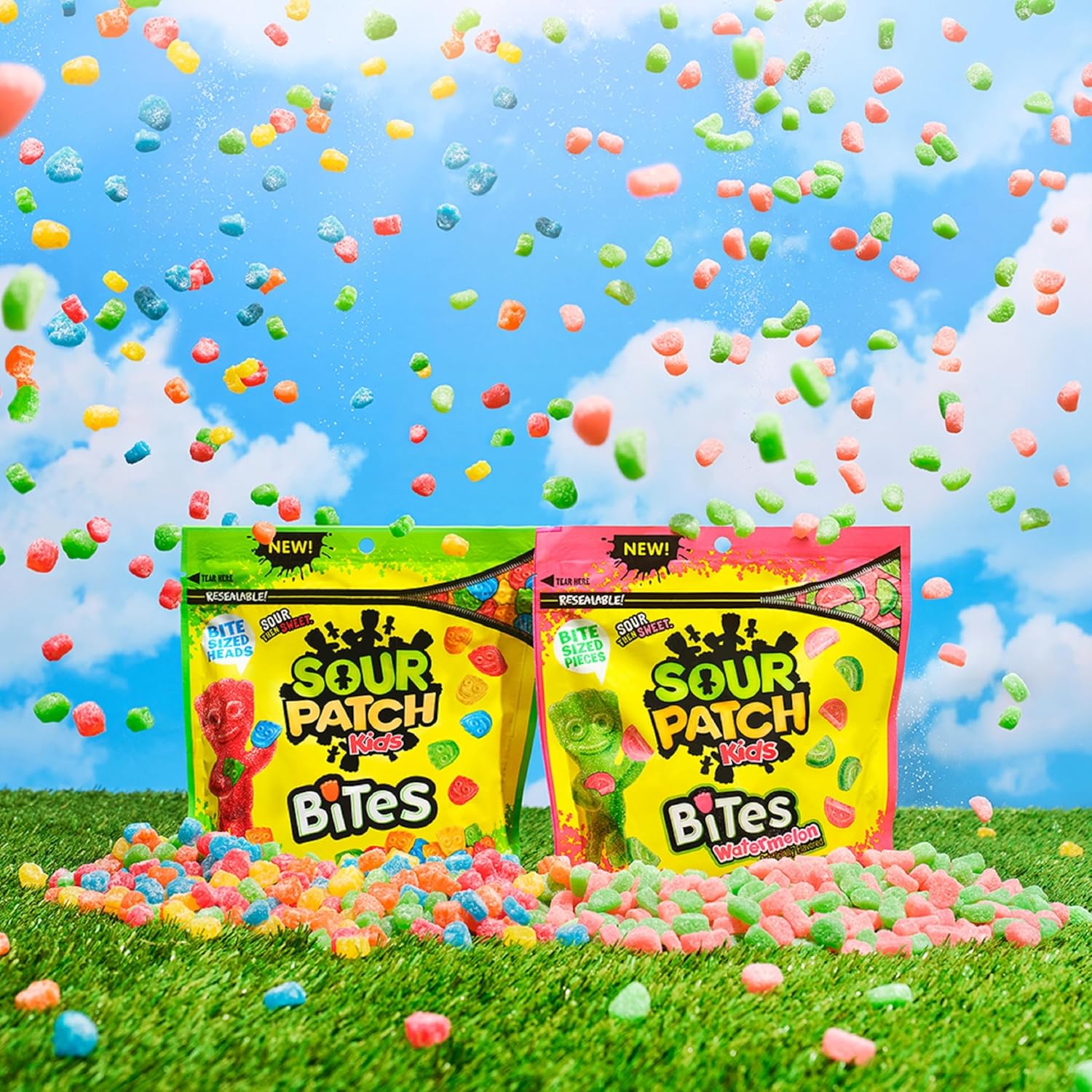 SOUR PATCH KIDS Bites Soft & Chewy Candy, 12 oz – Parent-Approved Lunchbox Treat for School