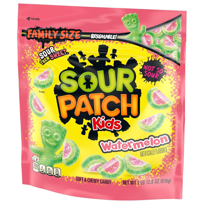 SOUR PATCH KIDS Watermelon Soft & Chewy Candy – Parent-Approved Chewy Candy Share for Kids Movie Night, 1.8 lb