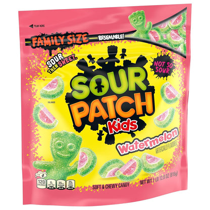 SOUR PATCH KIDS Watermelon Soft & Chewy Candy – Parent-Approved Chewy Candy Share for Kids Movie Night, 1.8 lb