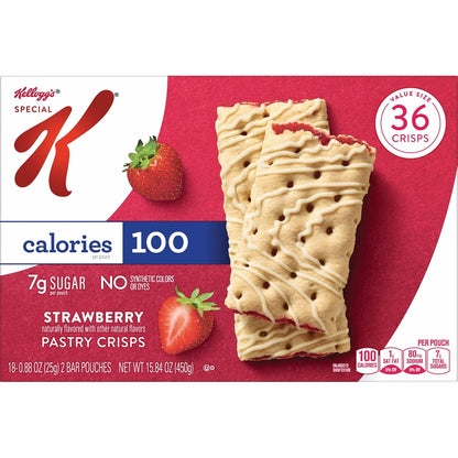 Special K Bar Pastry Crisps, Strawberry – Guilt-Free Strawberry Indulgence for Clean-Eating Wellness Goals