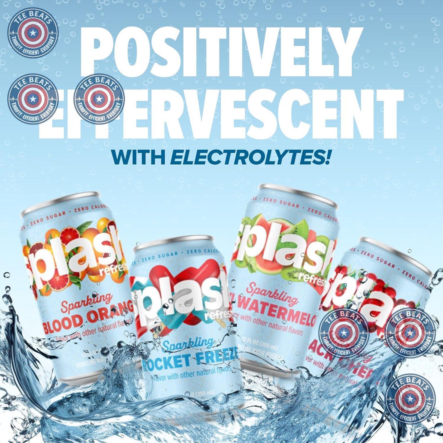 Splash Refresher Sparkling Water – Spa-Like Refreshment for Personal Care Days, Zero Calorie Flavor