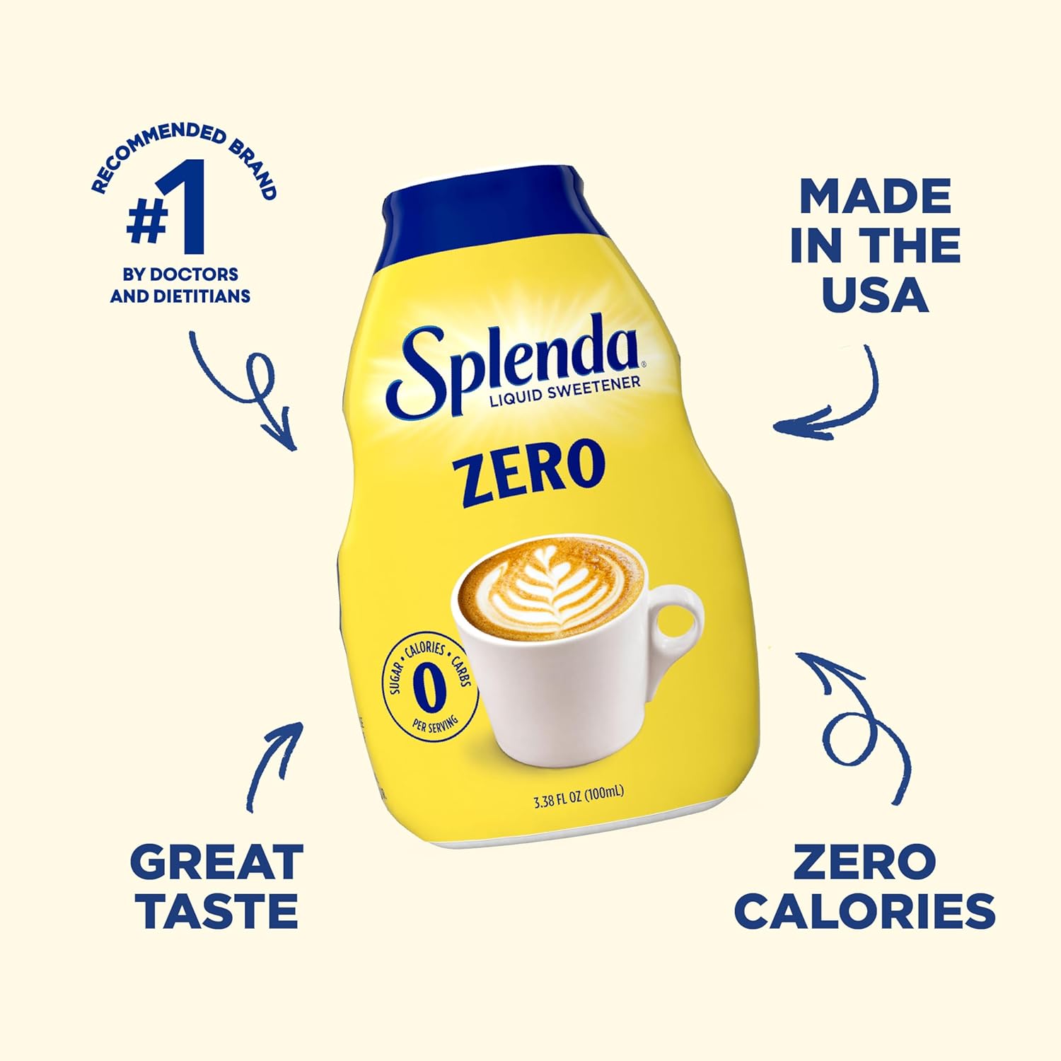 Splenda Liquid Zero Calorie Sweetener – Calorie-Conscious Sweetening Drops for Health-Focused Daily Hydration