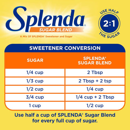 SPLENDA Sucralose Sugar Blend for Baking – Everyday Low Sugar Sweetener for Health Minded Family Kitchens