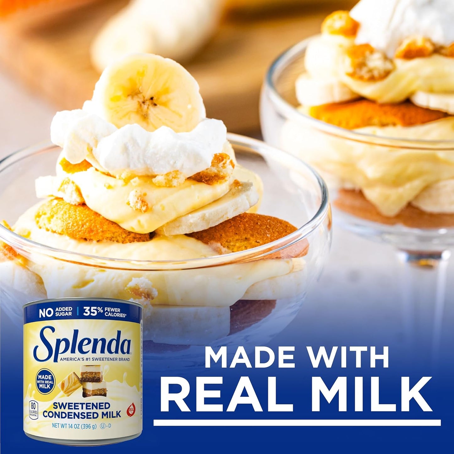 SPLENDA Sweetened Condensed Milk – Self-Care Pantry Essential for Balanced Lifestyle Desserts, 14 oz