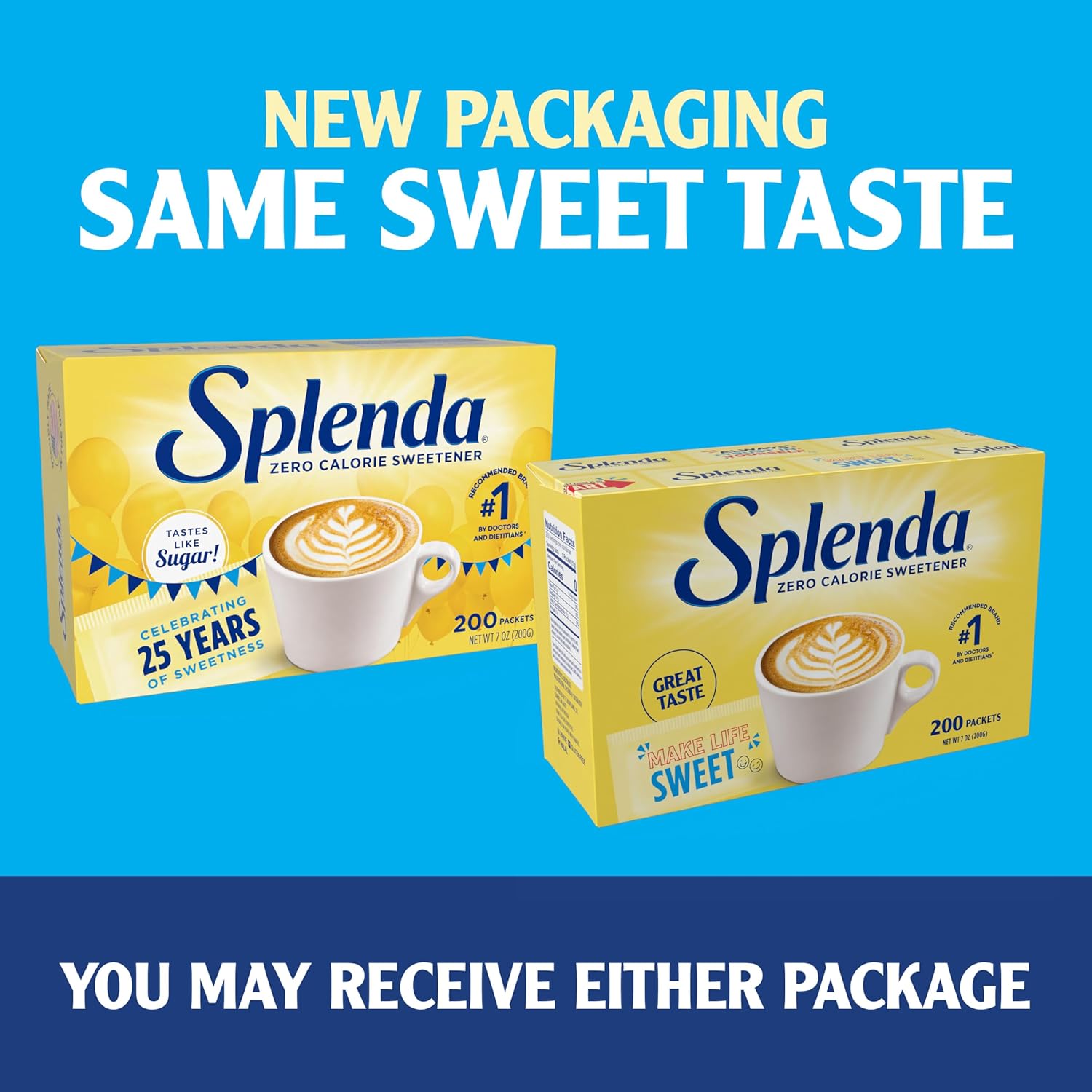 SPLENDA Zero Calorie Sweetener Packets – Guilt-Free Low-Carb Lifestyle Support, Single-Serve Packets for Daily Mindful Sweetening