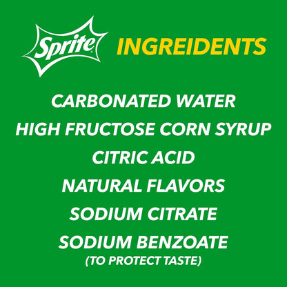 Sprite Lemon Lime Soda – Kid-Approved Lemon Lime Drink for Lunch Boxes and Game Night, 7.5 oz Mini Cans, 12 Pack