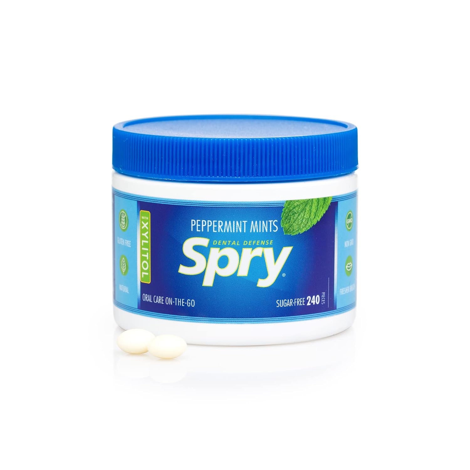 Spry Xylitol Berry Blast Mints Sugar Free Candy - Housewarming Gift for New Homeowners Focused on Wellness, 45 Count