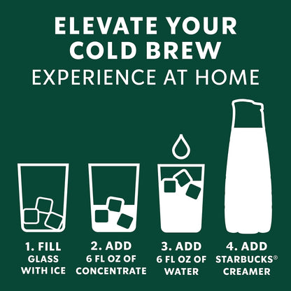 Starbucks Cold Brew Coffee Concentrate – Quick Desk Coffee for Busy Professionals, 100% Arabica 32 Fl Oz