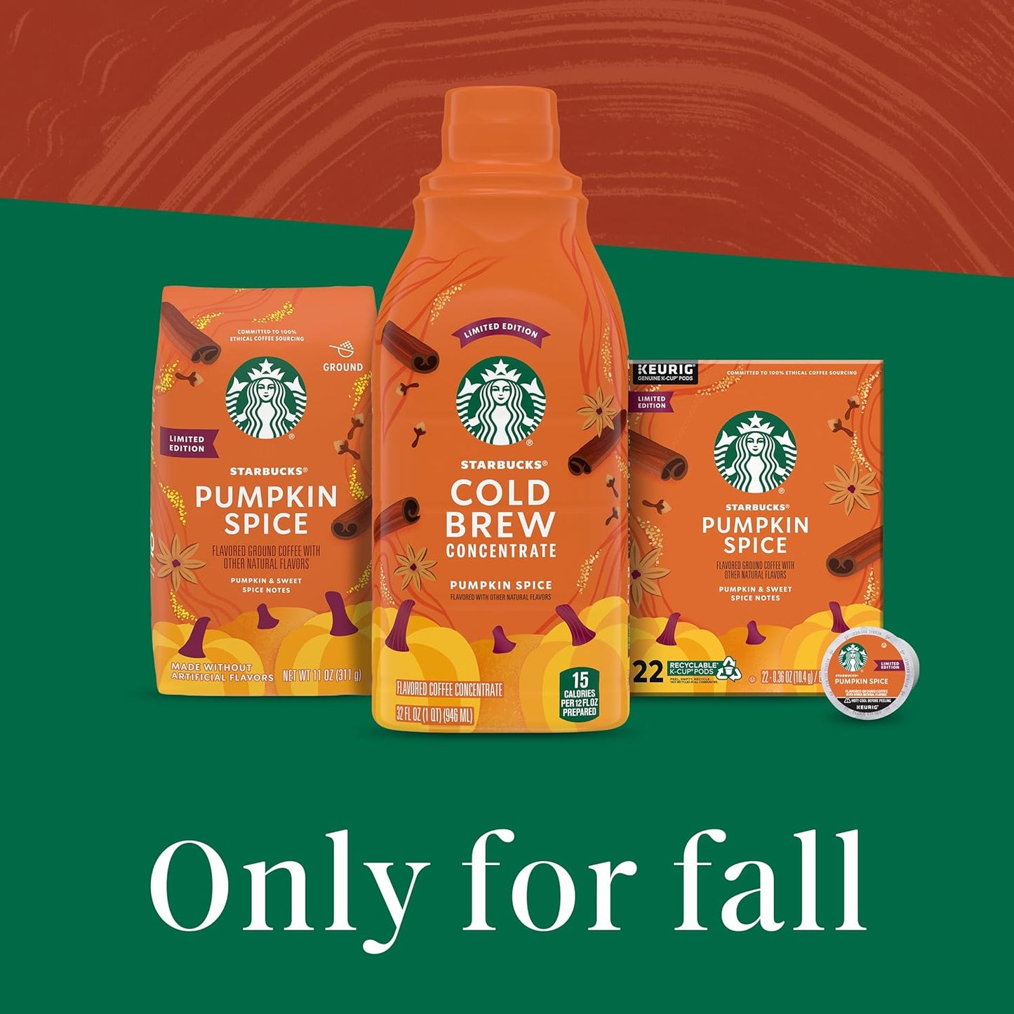 Starbucks Cold Brew Pumpkin Spice Concentrate – Outdoor Brunch Pumpkin Drink, 32 oz Limited Edition
