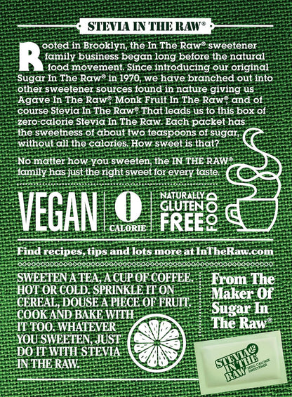 Stevia In The Raw Zero Calorie Stevia – Daily Wellness Staple for Pre-Diabetic and Vegan Lifestyles