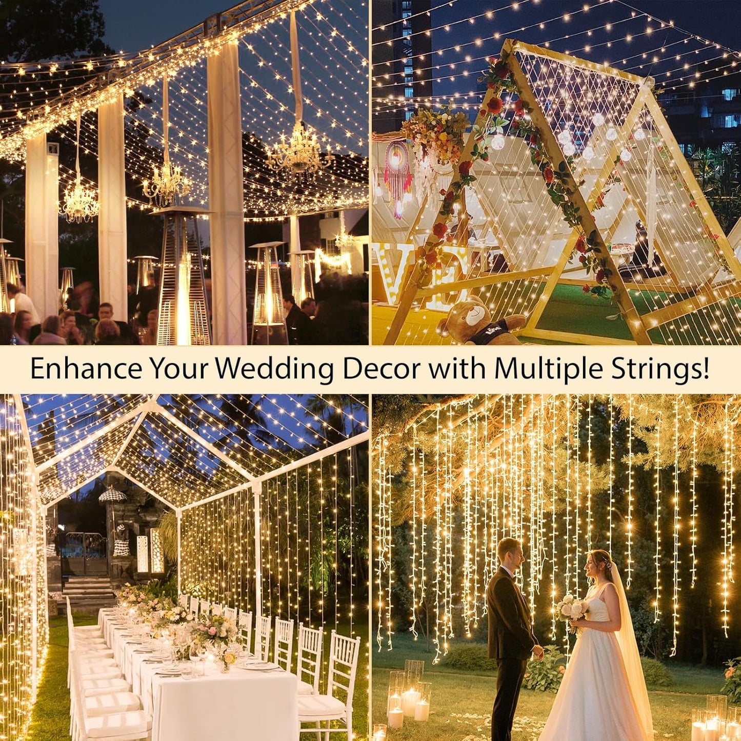 suddus Indoor String Lights – Cool-Touch, Smokeless Night Light Alternative with Auto 6H Shutoff, 33ft 100 LED Warm White