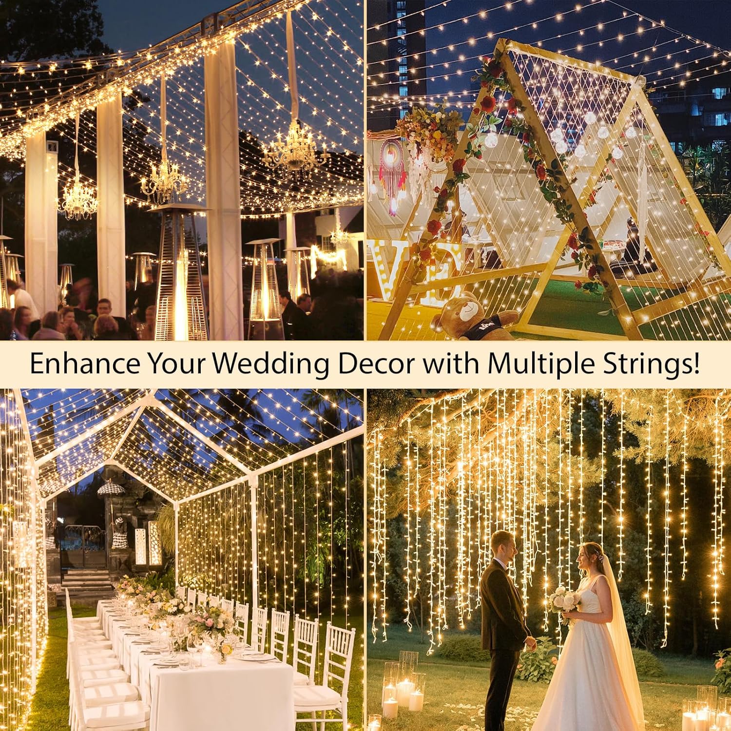 suddus Indoor String Lights – Cool-Touch, Smokeless Night Light Alternative with Auto 6H Shutoff, 33ft 100 LED Warm White