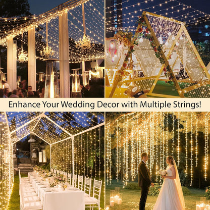 suddus Indoor String Lights – Cool-Touch, Smokeless Night Light Alternative with Auto 6H Shutoff, 33ft 100 LED Warm White