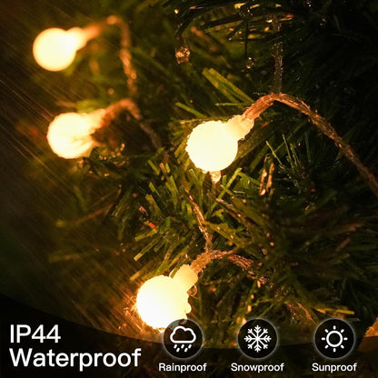 suddus Plug-in Globe Fairy Lights – Pet and Kid Friendly Indoor String Lights with Remote Timer for Bedroom Nightlight