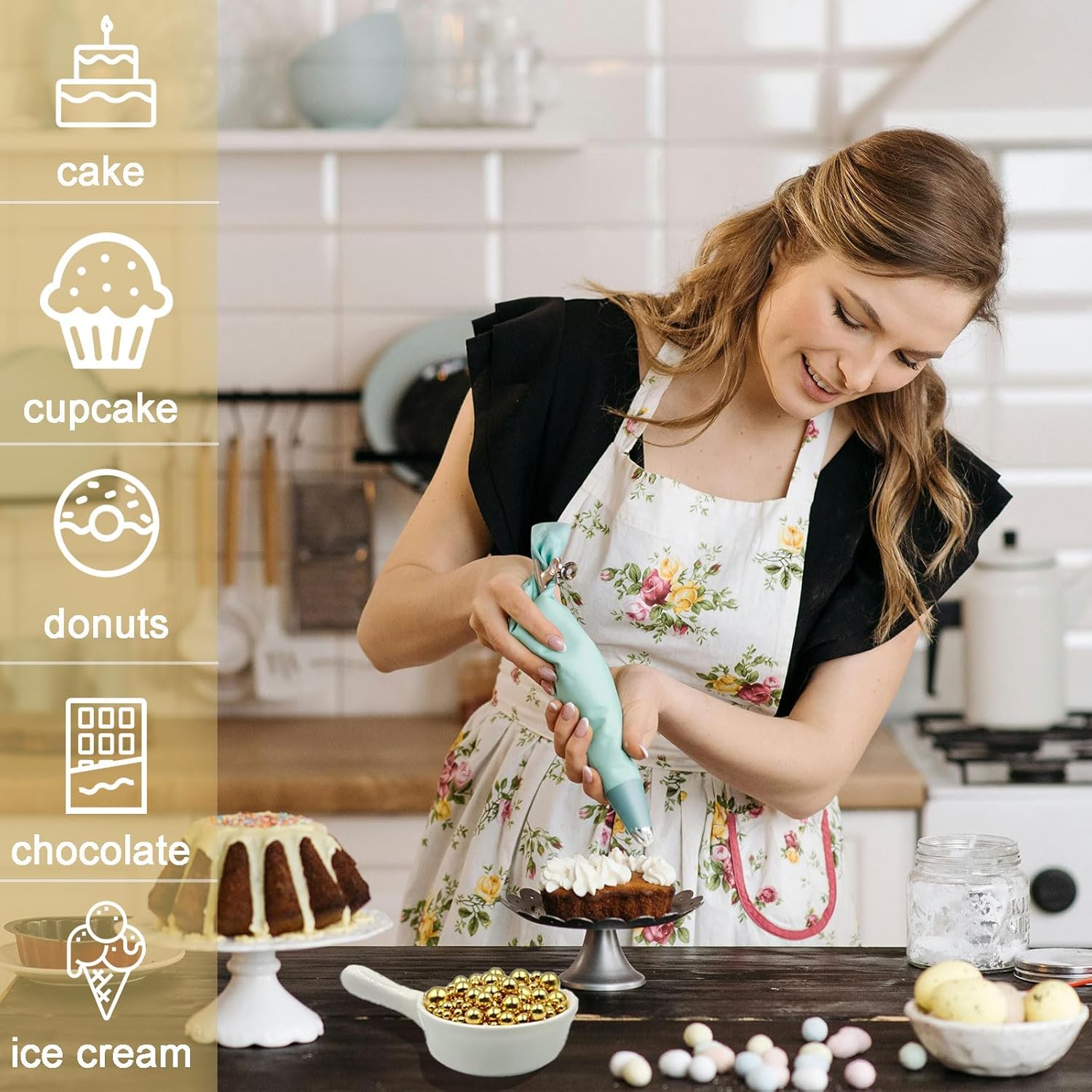 SUGAR BAY Edible Pearl Sprinkle Mix – Delightful Mother's Day Gift for Mom, Bakery-Quality Cupcake Decorating Topping