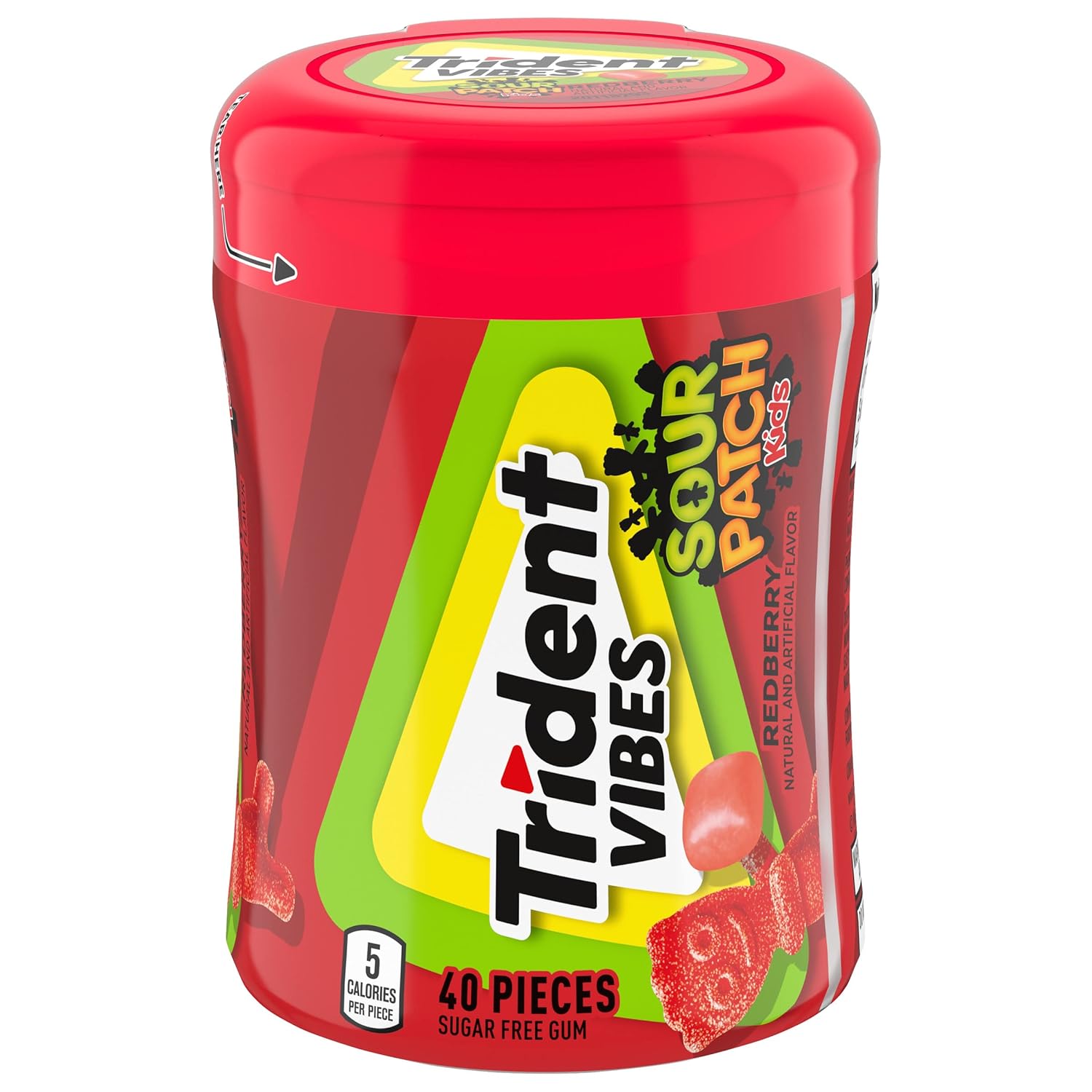sugar-free formula sweetened with xylitol and sorbitol, 5 calories per piece