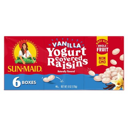 Sun-Maid Strawberry Yogurt Raisins – Wholesome Sweet Snack for Wellness Lifestyles, 1 oz Single-Serve Pouches
