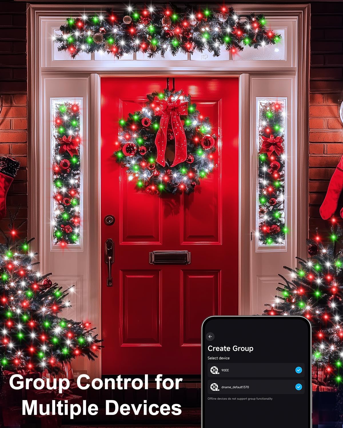 Surplife Music Sync LED Fairy Lights 33Ft with Remote – Creative Holiday Gift for Teens, College Students, and Roommates