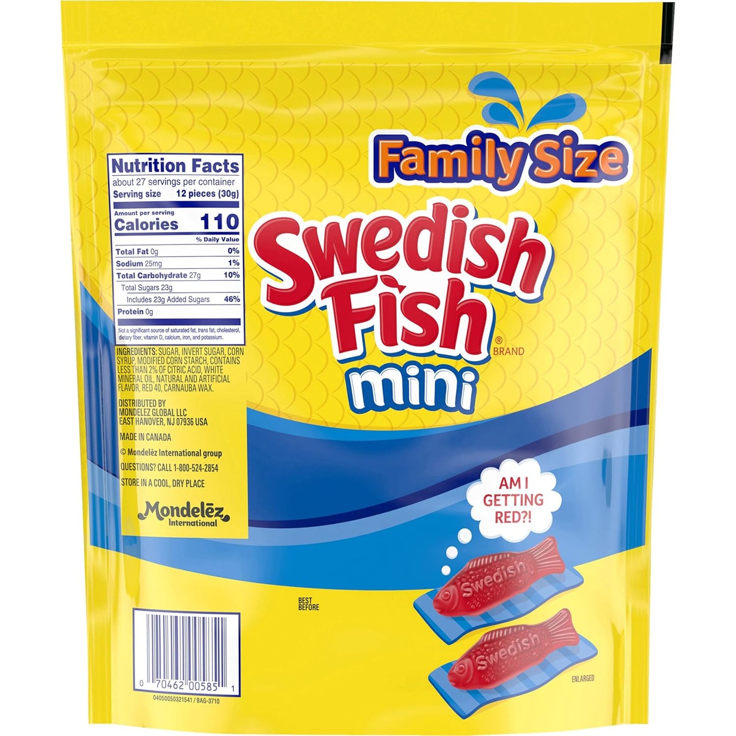 SWEDISH FISH Soft & Chewy Candy Healthy Sweet Treat Swap, Fat Free 12 Pack 3.1 oz Boxes