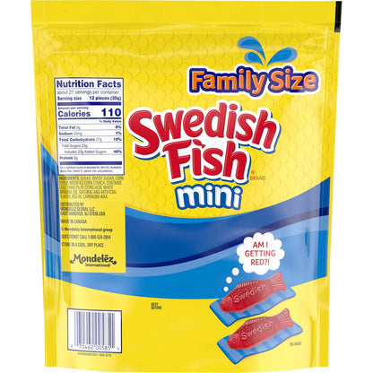 SWEDISH FISH Soft & Chewy Candy Healthy Sweet Treat Swap, Fat Free 12 Pack 3.1 oz Boxes