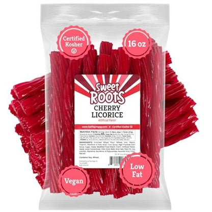 Sweet Roots Blue Raspberry Licorice Sticks – 16 oz Chewy Candy Gift Basket Filler for Birthdays, Valentine's Day, and Holidays