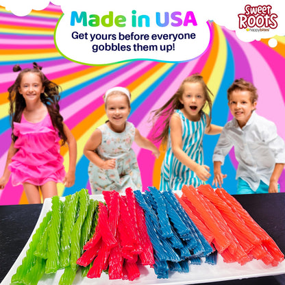 Sweet Roots Blue Raspberry Licorice Sticks – Jumbo 16 oz Bag for School Cafeteria, Lunchbox, and Car Ride Home Treats