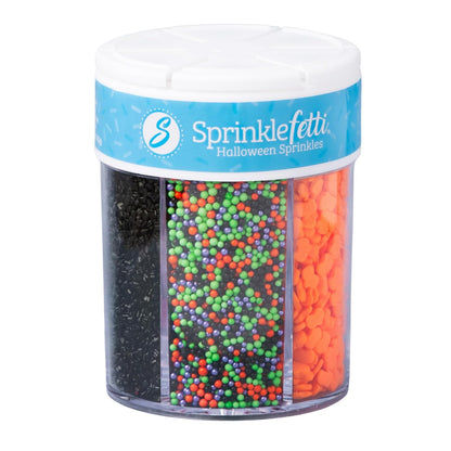 Sweets Indeed Halloween Dessert Topping Set – No-Bleed Color Sprinkles for Kids Birthday Cakes and School Treats