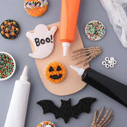 Sweets Indeed Halloween Dessert Topping Set – No-Bleed Color Sprinkles for Kids Birthday Cakes and School Treats