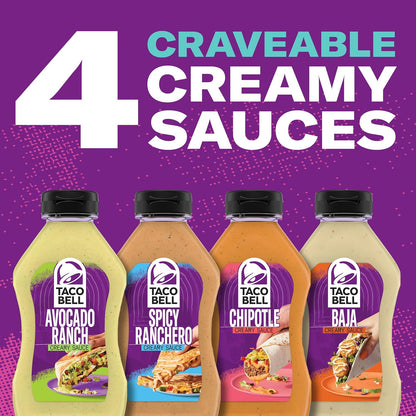 Taco Bell Creamy Chipotle Sauce – Tailgating Must-Have, Spicy Chipotle Drizzle for Game-Day Cookouts