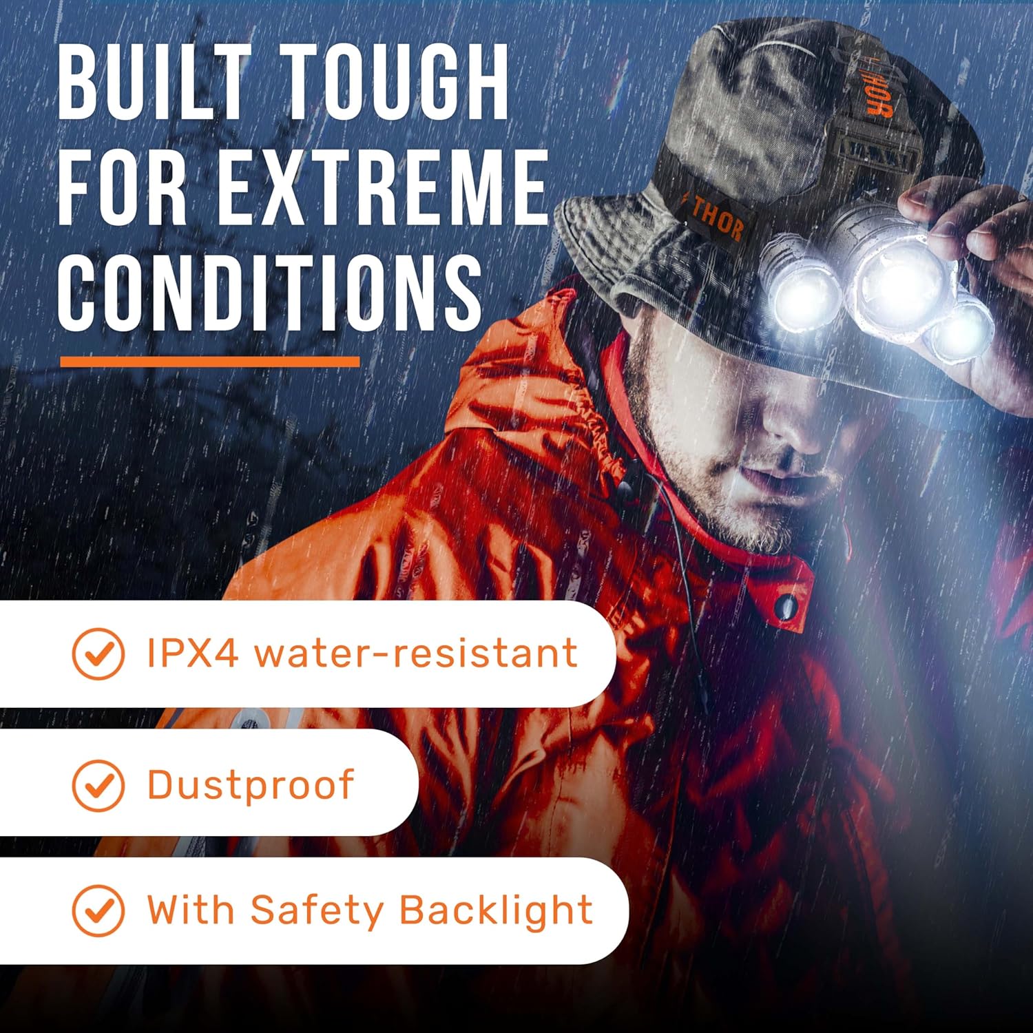 TDC Head Lamp Led Rechargeable - Bright Headlamp for Plumbers, Roofers, and Tight Work Areas