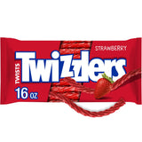 TWIZZLERS Twists Strawberry Candy – Low-Fat Mindful Chewing Snack for Sugar Cravings, 16 oz Bag