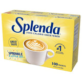 SPLENDA Zero Calorie Sweetener, 100 Single-Serve Packets - Gentle on Diets, Perfect for Mindful Living