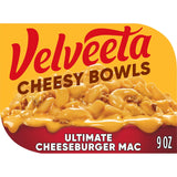 Velveeta Cheeseburger Mac Microwave Meal – No-Cook Lunch for Tweens in the Playroom, 9 oz Single-Serve Bowl