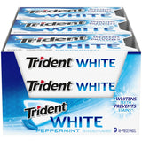 Trident White Chewing Gum – Mid-Task Breath Reset for Remote Workers and Commuters, 144 Total Pieces