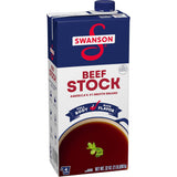 Swanson Beef Stock, 32 oz Carton – No-MSG Cooking Liquid for Clean-Eating Weeknight Meals