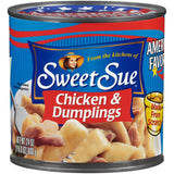 Sweet Sue Chicken & Dumplings Heat and Serve Can - Affordable Protein Packed Dinner for Late Shift Workers, No Prep Required