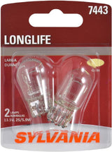 SYLVANIA 7443 Long Life Miniature Bulb 2-Pack to Restore Bright Reverse Signal and DRL Visibility