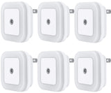 Uigos LED Night Light – Useful Holiday Gift for Seniors and Parents, 6-Pack Plug-in Dusk to Dawn Set