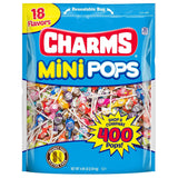 Tootsie Roll Charms Mini Pops – Travel-Friendly Mini Lollipops for Camping Trips, Road Trips, and Park Outings, Resealable 4.5 lb Bag