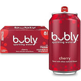 bubly Sparkling Water Blackberry – Easy Gift Idea for the Person Trying to Quit Soda This New Year, Pack of 8 Slim Cans