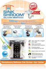 SinkShroom Chrome Edition - Pet-Safe and Child-Friendly Bathroom Sink Hair Trap Without Toxic Drain Cleaners