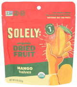 SOLELY Organic Dried Mango Halves – TSA-Friendly Dried Fruit for Air Travel