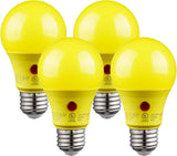 TORCHSTAR Photocell A19 LED Bulb – Sleep-Safe Auto-On Porch and Yard Lighting, No Open-Fame Risk, Built-In Timer, 4-Pack