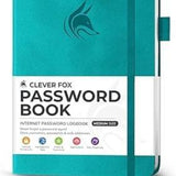 Clever Fox Password Book – Anonymous Discreet Login Journal, Hides Purpose from Visitors and Strangers