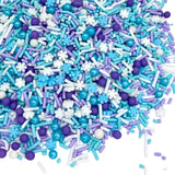 Manvscakes Metallic Snowflake Sprinkles – Festive Valentine's Day Gift for the Home Baker, Pink Purple Blue Dessert Topping