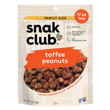 Snak Club Toffee Peanuts – Premium Holiday Gift for Coworkers and Neighbors, 17 oz Resealable Bag of Candied Praline Peanuts