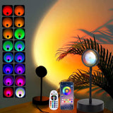 AuroraBeam Sunset Lamp – Christmas Gift Idea for Mom and Best Friend, 360° Rotating Ambient Light