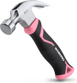 WORKPRO Feminine-Toned Claw Hammer with Sleek Steel Face – Picture-Perfect Tool for Gallery Wall Hangings