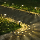 Solar Powered Ground Lights for RV Deck and Poolside, Decorative Mandala Projection Outdoor Lights 10 Pack